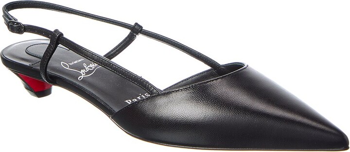 Christian Louboutin Miss Z Slingina 25 Leather Slingback Pump