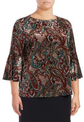 Nipon Boutique Paisley Knit Pullover