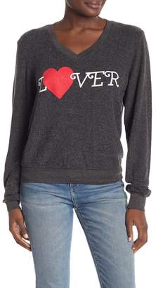 Wildfox Couture Hello Lover Baggy Beach V-Neck Sweater