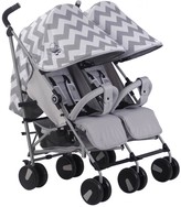 Thumbnail for your product : My Babiie Billie Faiers MB22 Grey Chevron Twin Strolle