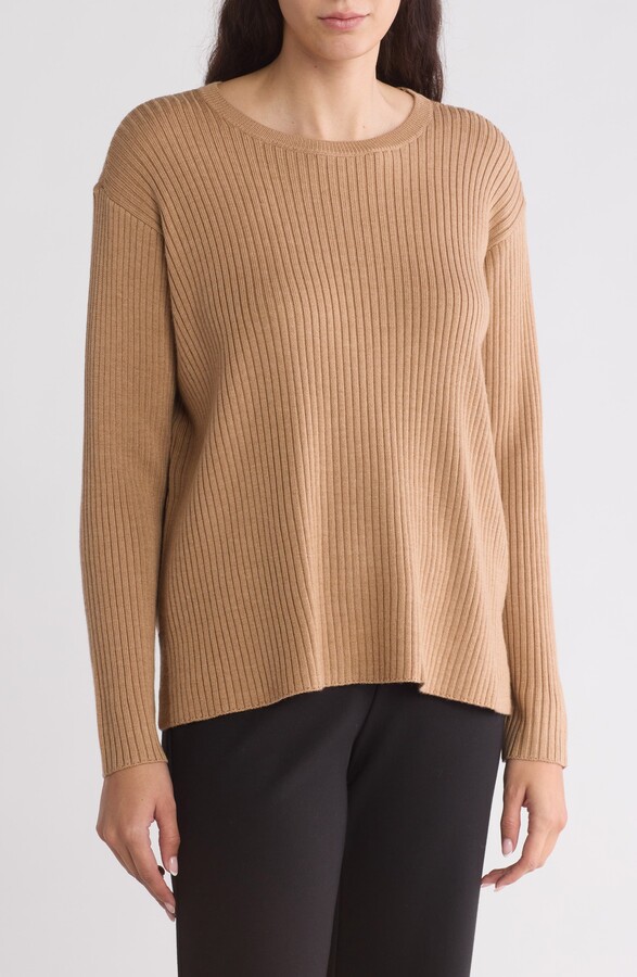 Eileen Fisher Crewneck Rib Sweater