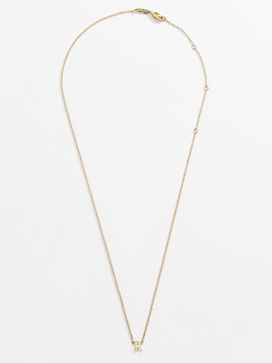 BaubleBar 14K Solid Gold Initial Necklace