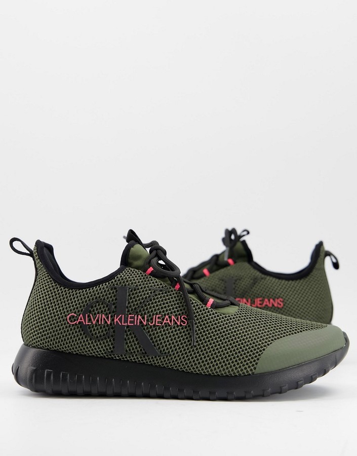 Calvin Klein Jeans reiland sneakers in olive - ShopStyle
