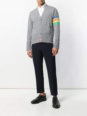 Thom Browne v-neck striped sleeve cardigan