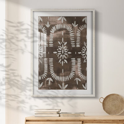 Lark Manor Espresso Batik I -Framed Print