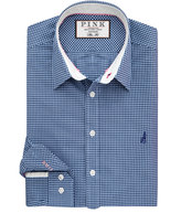 Thumbnail for your product : Thomas Pink Herbie Check Slim Fit Button Cuff Shirt