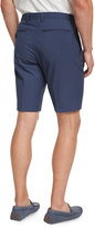 Thumbnail for your product : Theory Beck Boone Grid-Print Twill Dress Shorts, Navy