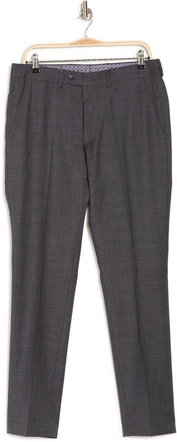 Original Penguin Charcoal Solid Wool Blend Trim Fit Suit Separates Trousers  - 30-34