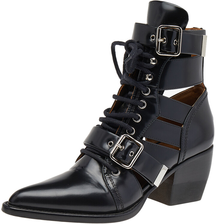 chloe buckle boots