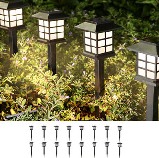 10-PACK SOLAR PATHWAY LIGHTS Set Außenweg Light Yard Garden Walkway Lampe 