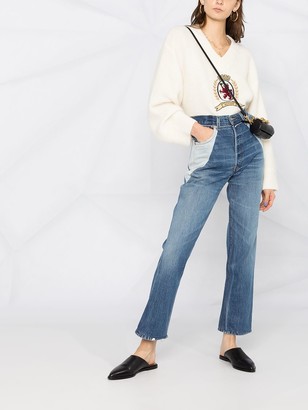 RE/DONE Panelled Straight Leg Jeans