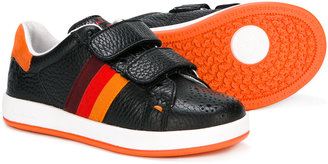 Paul Smith Junior side stripe touch strap sneakers