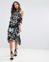 Thumbnail for your product : boohoo Floral Bardot Dress With Choker