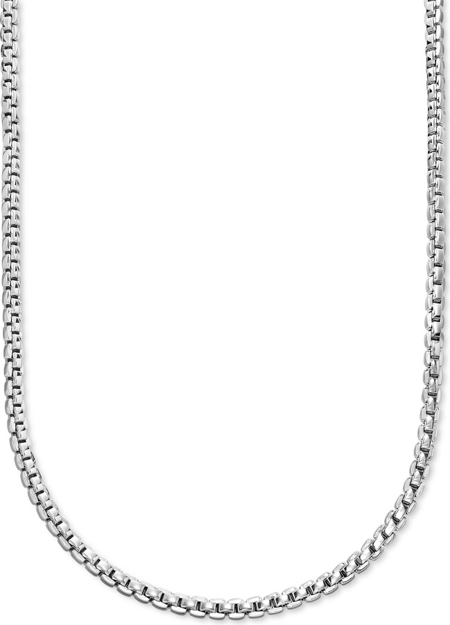Italian Silver Men's Venezia Box Link 22\