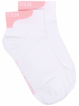 Alexander McQueen Intarsia-Knit Logo Socks