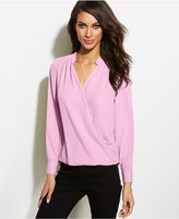Thumbnail for your product : INC International Concepts Long-Sleeve Surplice Blouse