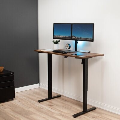 VIVO Electric 60 x 30 Stand Up Desk, Black Concealed Cable Table