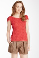 Thumbnail for your product : See by Chloe Jacquard Print Cap Sleeve Tee