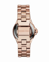 Thumbnail for your product : Michael Kors Mini Rose Golden Stainless Steel Camille Three-Hand Glitz Watch