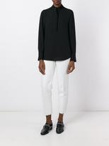 Thumbnail for your product : Theory ruffled placket blouse - women - Silk - L