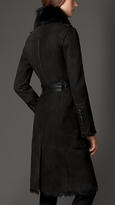 Thumbnail for your product : Burberry Reverse Collar Shearling Coat