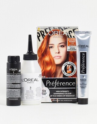 L Oréal Pa L'Oreal Paris Preference Vivids Permanent Gel Hair Dye in Electric  Mango 7.46 - ShopStyle