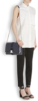 Thumbnail for your product : Christopher Kane Safety Buckle navy leather shoulder bag