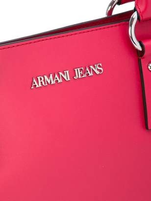 Armani Jeans logo plaque tote