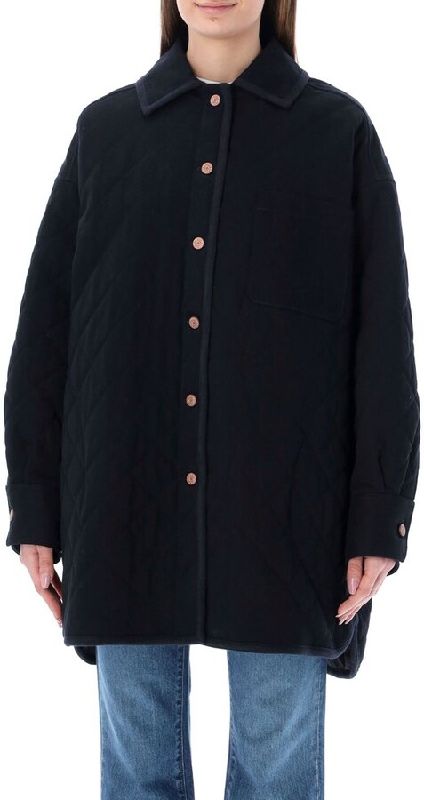 Navy Oversized Coat | Shop the world's largest collection of fashion 