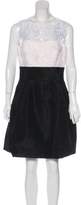 Thumbnail for your product : Oscar de la Renta Silk Knee-Length Dress Black Silk Knee-Length Dress