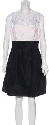 Oscar de la Renta Silk Knee-Length Dress Black Silk Knee-Length Dress