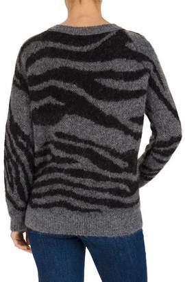 Gerard Darel Solange Tiger-Jacquard Sweater