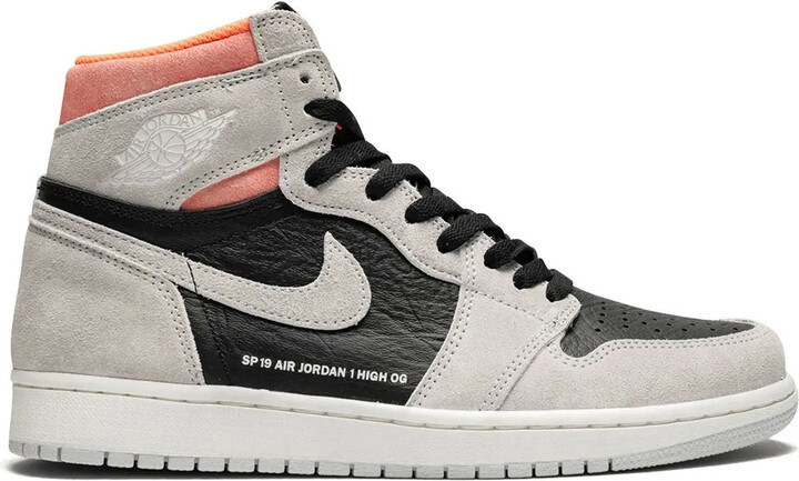 Jordan Air 1 Retro High Og Neutral Grey Hyper Crimson Shopstyle Sneakers