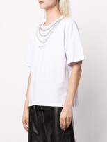 Thumbnail for your product : Giambattista Valli necklace-trim cotton T-shirt