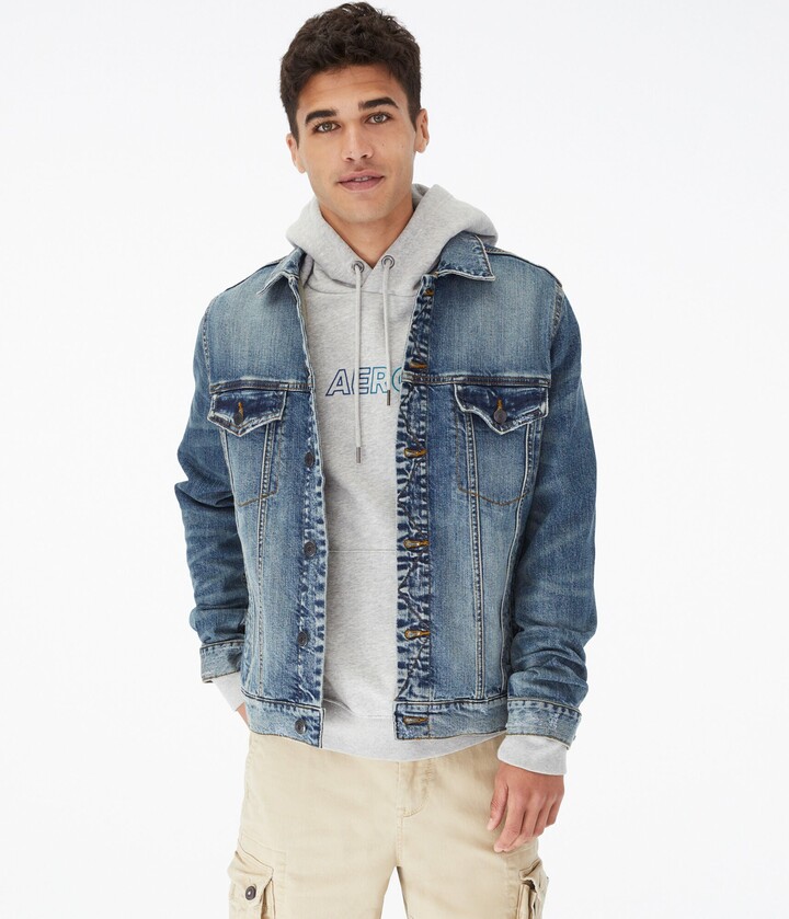 aeropostale white denim jacket