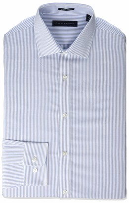Tommy Hilfiger Men's Dress Shirt Slim Fit Stretch Stripe - ShopStyle