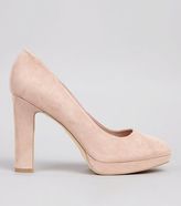Thumbnail for your product : New Look Wide Fit Black Suedette Platform Court Shoes