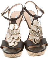 Thumbnail for your product : Diane von Furstenberg Embellished Wedge Sandals