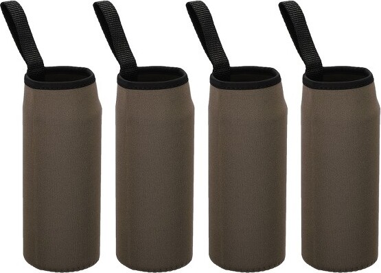Unique Bargains Neoprene Insulated Water Bottle Sleeve with Finger Strap 2.56"x7.09" 4 Pcs Red