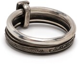 Thumbnail for your product : Werkstatt:Munchen Connected antique-effect ring