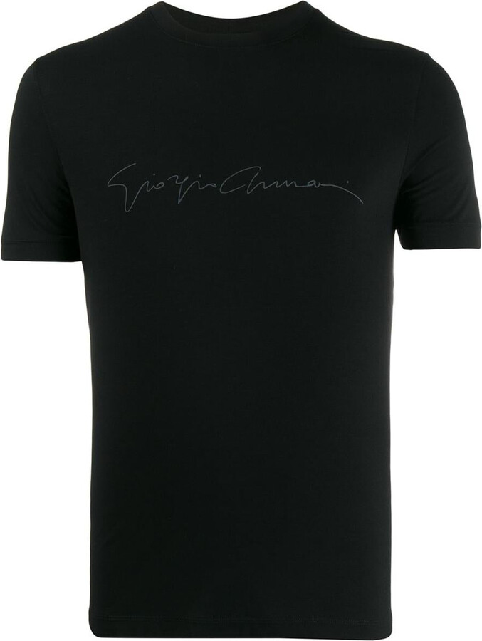 Giorgio Armani Men's Black T-shirts | ShopStyle