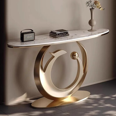Everly Quinn High-end light luxury console table