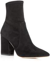 Thumbnail for your product : Loeffler Randall Women's Isla Suede Pointed Toe Block Heel Booties