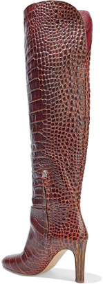 Gabriela Hearst Linda Croc-effect Leather Knee Boots