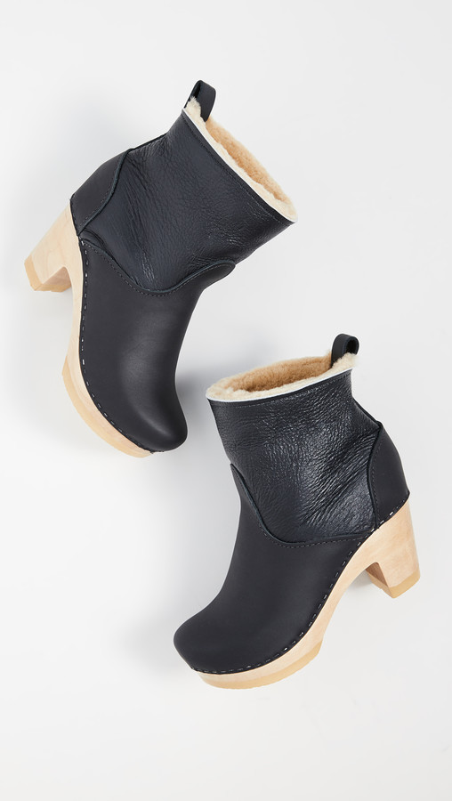 No 6 Store Pull On Shearling High Heel Boots Shopstyle