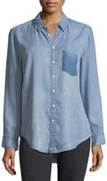 Thumbnail for your product : DL1961 Premium Denim Nassau Manhattan Button-Front Mid-Wash Chambray Shirt