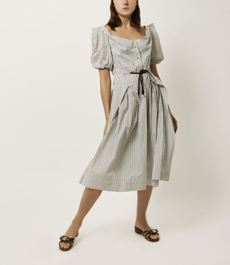 Vivienne Westwood New Short Sleeve Saturday Dress White/Navy