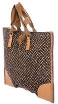 Thumbnail for your product : Prada Leather-Trimmed Knit Tote