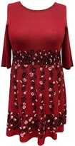 Thumbnail for your product : Taylor Plus Size Floral-Print Sweater Dress