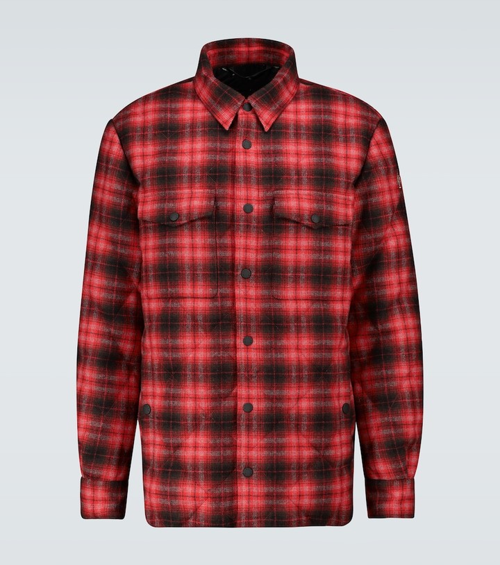 MONCLER GRENOBLE Briere checked jacket - ShopStyle Long Sleeve Shirts
